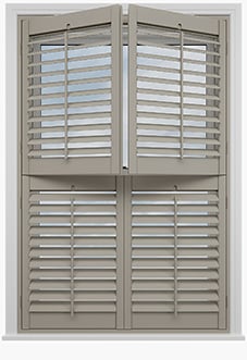 Bromley, Urban Greige - Tier on Tier Plantation Shutter